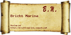 Bricht Marina névjegykártya